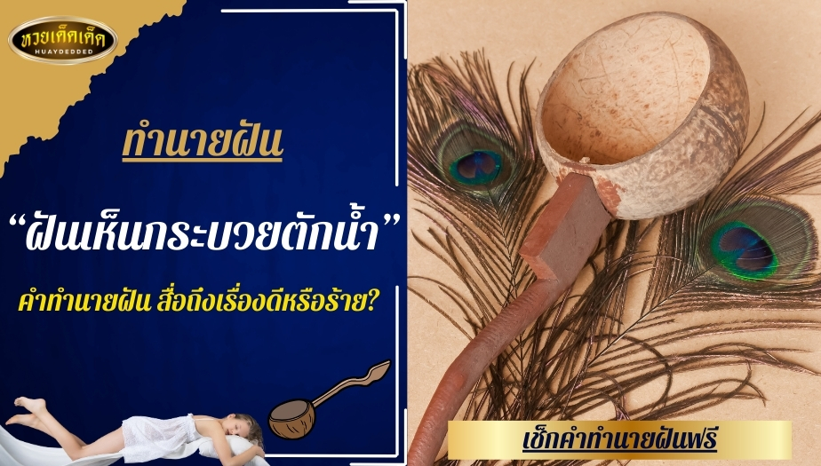 ฝันเห็นกระบวยตักน้ำ คำทำนายฝัน สื่อถึงเรื่องดีหรือร้าย? เช็กเลย!