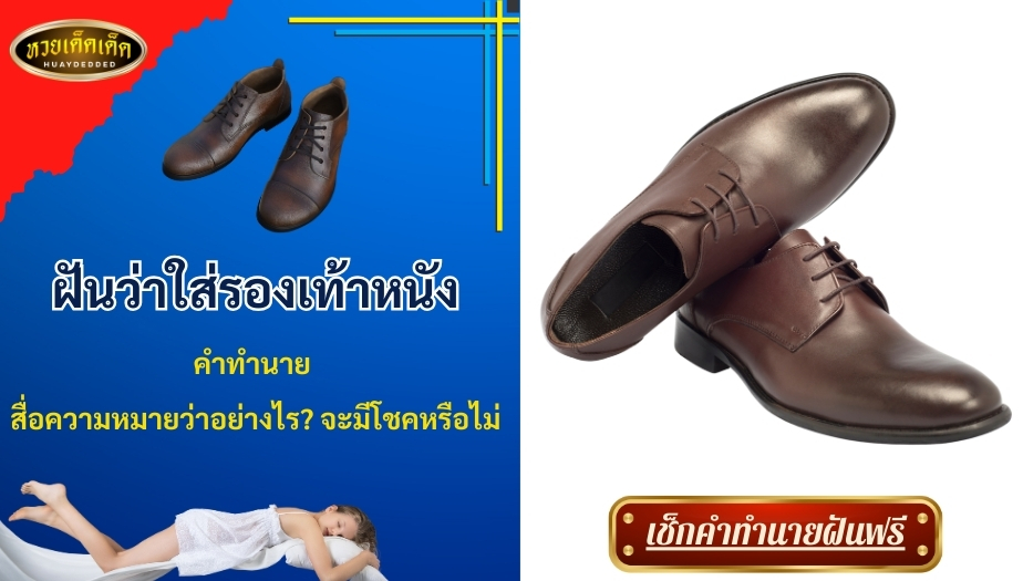 ฝันว่าใส่รองเท้าหนัง สื่อความหมายว่าอย่างไร? จะมีโชคหรือไม่ เช็กเลย!