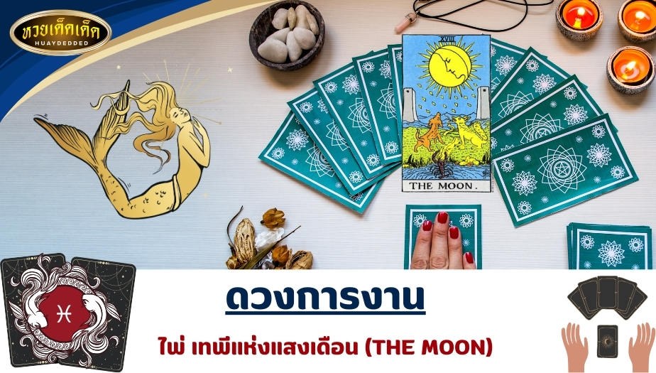 เช็กดวงชะตาไพ่ยิปซี ชาวราศีมีน ดวงการงาน ไพ่เทพีแห่งแสงเดือน (THE MOON) ผลการทำนายดวง ดังนี้