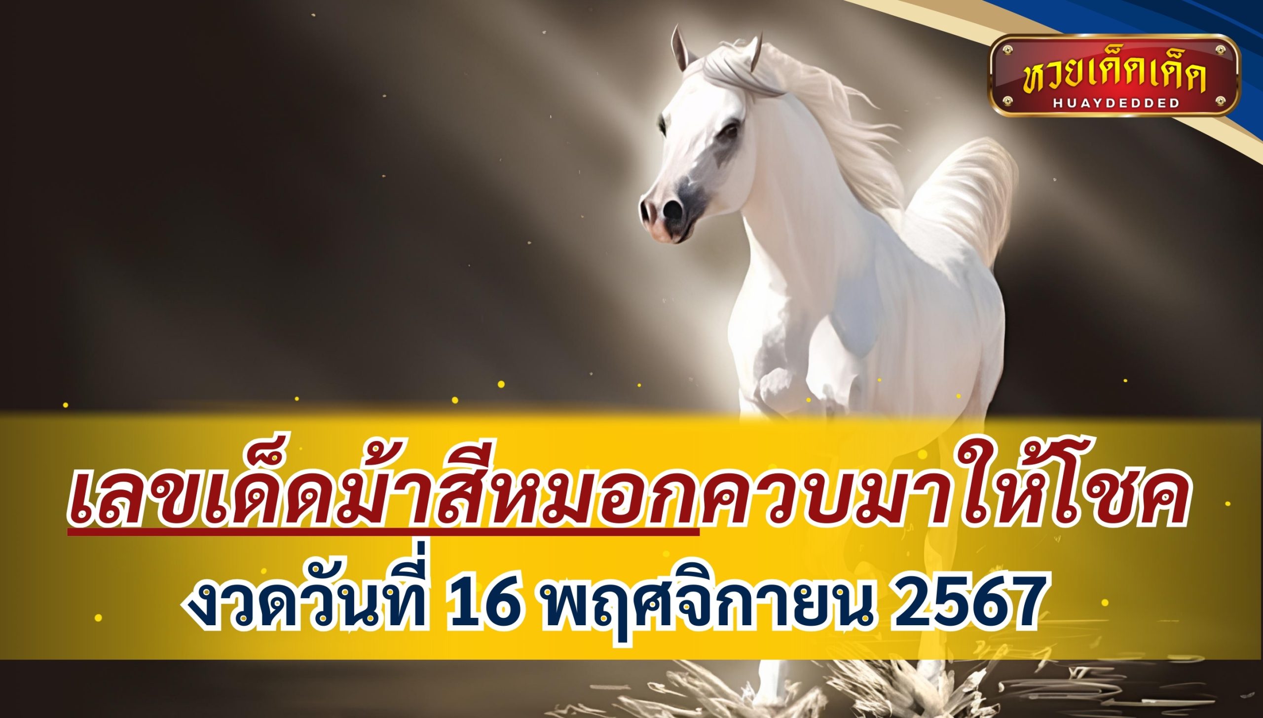 เลขม้าสีหมอกงวดนี้ วันที่ 16 พฤศจิกายน 2567 แนวทางลุ้นรวย!! เช็กด่วน