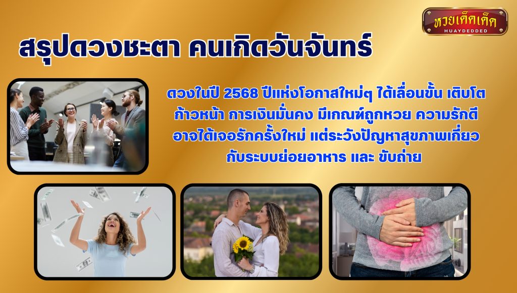 บทสรุป ดูดวงปี 2568  คนเกิดวันจันทร์ 