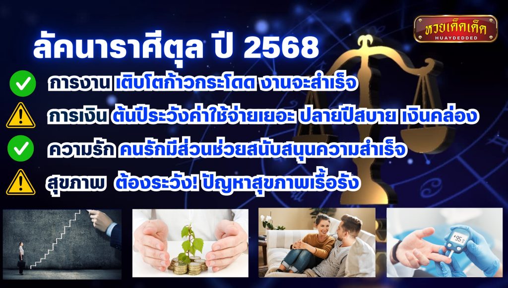 สรุปภาพรวม ดวงชะตาลัคนาราศีตุล ปี 2568