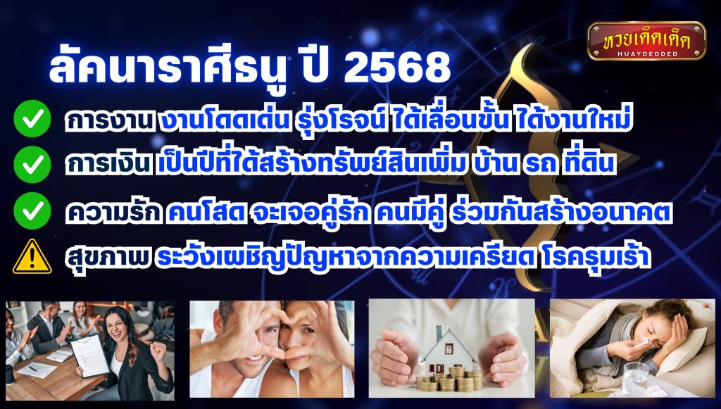 สรุปภาพรวม ดวงชะตาลัคนาราศีธนู ปี 2568 จากหมอลักษณ์